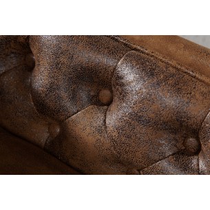 Méridienne design Chesterfield teinté marron antique Méridienne design Chesterfield teinté marron antique