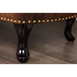Méridienne design Chesterfield teinté marron antique Méridienne design Chesterfield teinté marron antique