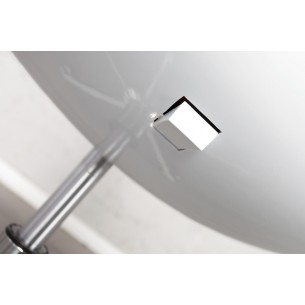 Lot de 2 chaises design en fibre de verre et simili cuir coloris blanc