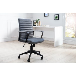 Chaise de bureau professionnel design coloris gris avec roulettes