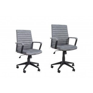 Chaise de bureau professionnel design coloris gris avec roulettes