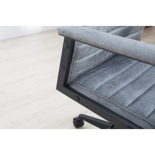 Chaise de bureau professionnel design coloris gris avec roulettes