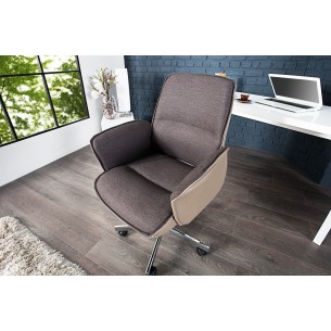Chaise de bureau professionnel moderne coloris grège Chaise de bureau professionnel moderne coloris grège