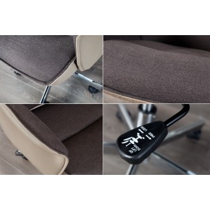 Chaise de bureau professionnel moderne coloris grège Chaise de bureau professionnel moderne coloris grège