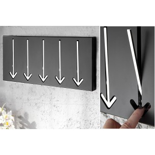 Garde-robe murale design 5 flèches en métal teinté noir Garde-robe murale design 5 flèches en métal teinté noir
