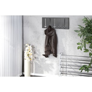 Garde-robe murale design 5 flèches en métal teinté noir Garde-robe murale design 5 flèches en métal teinté noir