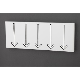 Porte-manteaux murale avec 5 flèches chromé Porte-manteaux murale avec 5 flèches chromé