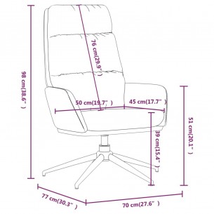 Chaise de relaxation Gris foncé Tissu