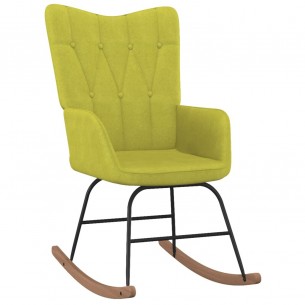 Chaise à bascule Vert Tissu