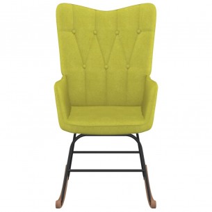 Chaise à bascule Vert Tissu