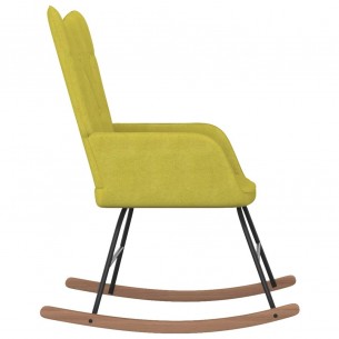 Chaise à bascule Vert Tissu