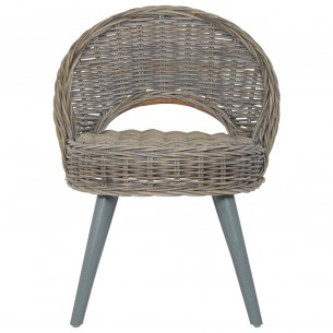 Chaise-canapé Kubu Rotin Gris