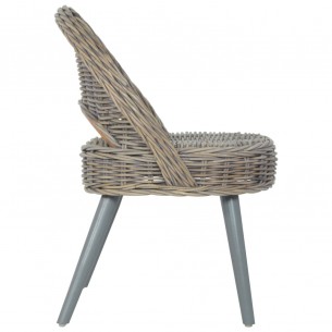 Chaise-canapé Kubu Rotin Gris