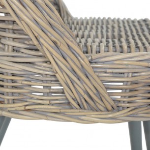 Chaise-canapé Kubu Rotin Gris