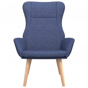 Chaise de relaxation Bleu Tissu