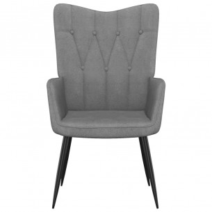 Chaise de relaxation Gris foncé Tissu