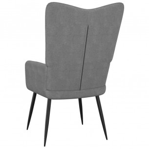 Chaise de relaxation Gris foncé Tissu
