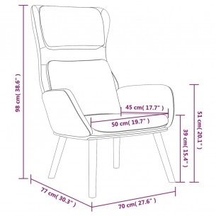 Chaise de relaxation Jaune moutarde Velours