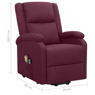 Fauteuil de massage Violet Tissu