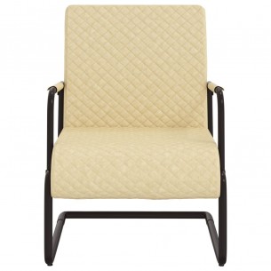 Chaise cantilever Crème Similicuir