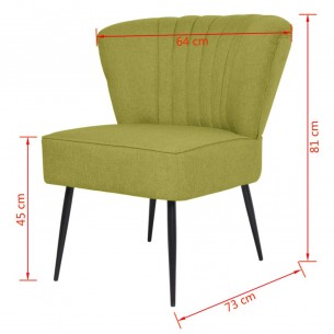 Chaise de cocktail Vert Tissu