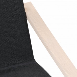 Chaise de relaxation Noir Tissu