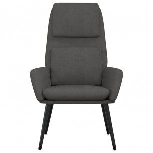 Chaise de relaxation Gris foncé Tissu