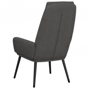 Chaise de relaxation Gris foncé Tissu