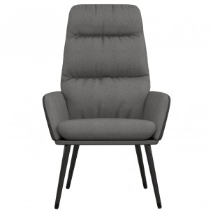 Chaise de relaxation Gris clair Tissu