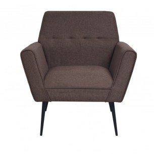 Fauteuil Marron Acier et tissu