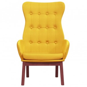 Chaise de relaxation Jaune moutarde Tissu