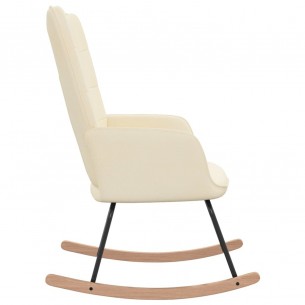 Chaise à bascule Crème Tissu