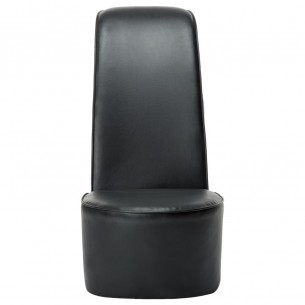 Chaise en forme de chaussure à talon haut Noir Similicuir