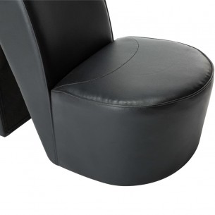 Chaise en forme de chaussure à talon haut Noir Similicuir