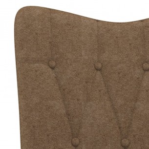 Chaise de relaxation avec tabouret Taupe Tissu