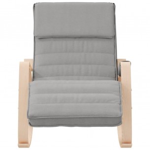 Chaise à bascule Gris clair Tissu