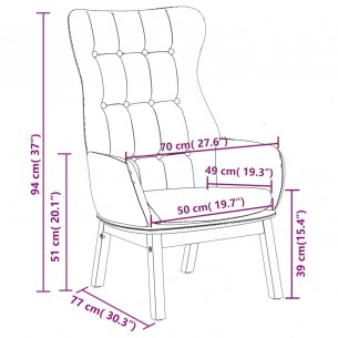 Chaise de relaxation Gris clair Tissu