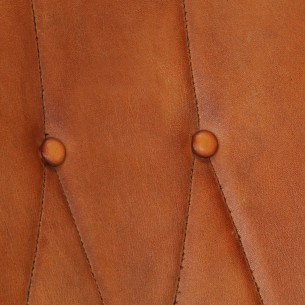 Chaise à bascule Marron pâle Cuir véritable