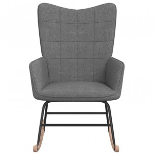 Chaise à bascule Gris foncé Tissu
