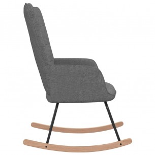 Chaise à bascule Gris foncé Tissu