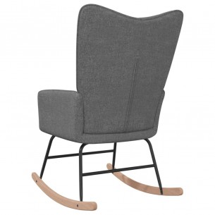 Chaise à bascule Gris foncé Tissu