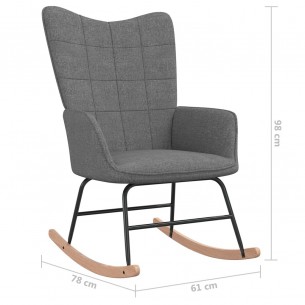 Chaise à bascule Gris foncé Tissu