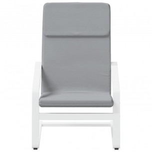 Chaise de relaxation Gris clair Tissu