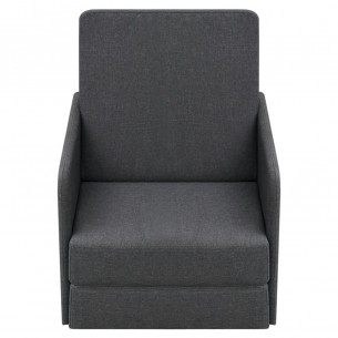 Fauteuil convertible Gris foncé Tissu