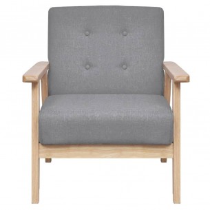 Fauteuil Gris clair Tissu