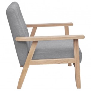 Fauteuil Gris clair Tissu