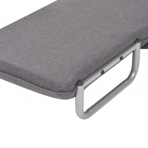 Fauteuil pivotant et canapé-lit Gris foncé Tissu