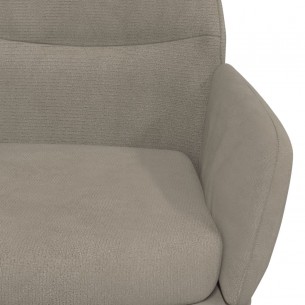 Chaise de relaxation avec tabouret Gris clair Velours