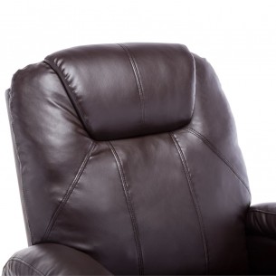 Fauteuil à bascule de massage Marron Similicuir