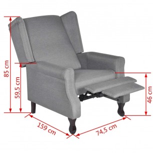 Fauteuil Gris Tissu
